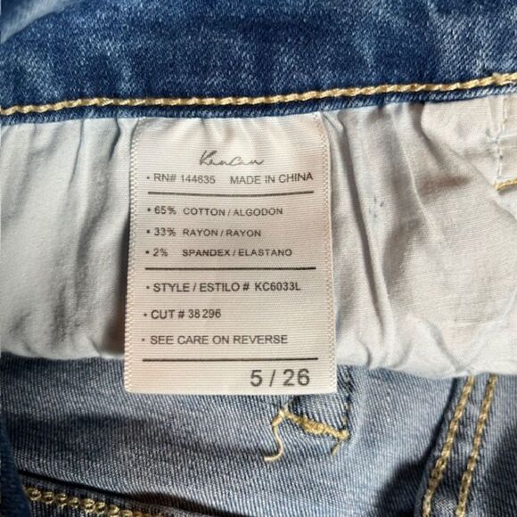 KanCan Women's Distressed High Rise Denim Jean Shorts Size 5 / 26 - Picture 7 of 8